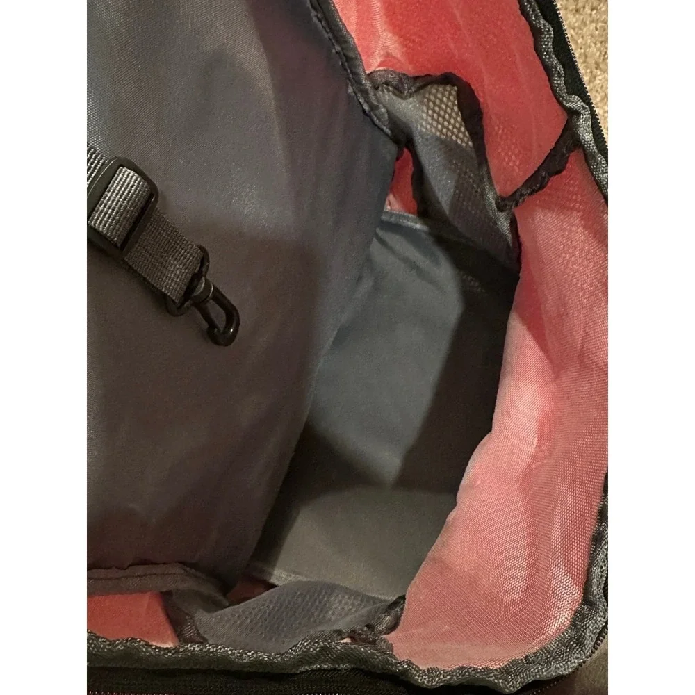 Pink and gray dog backpack by Noblepawz